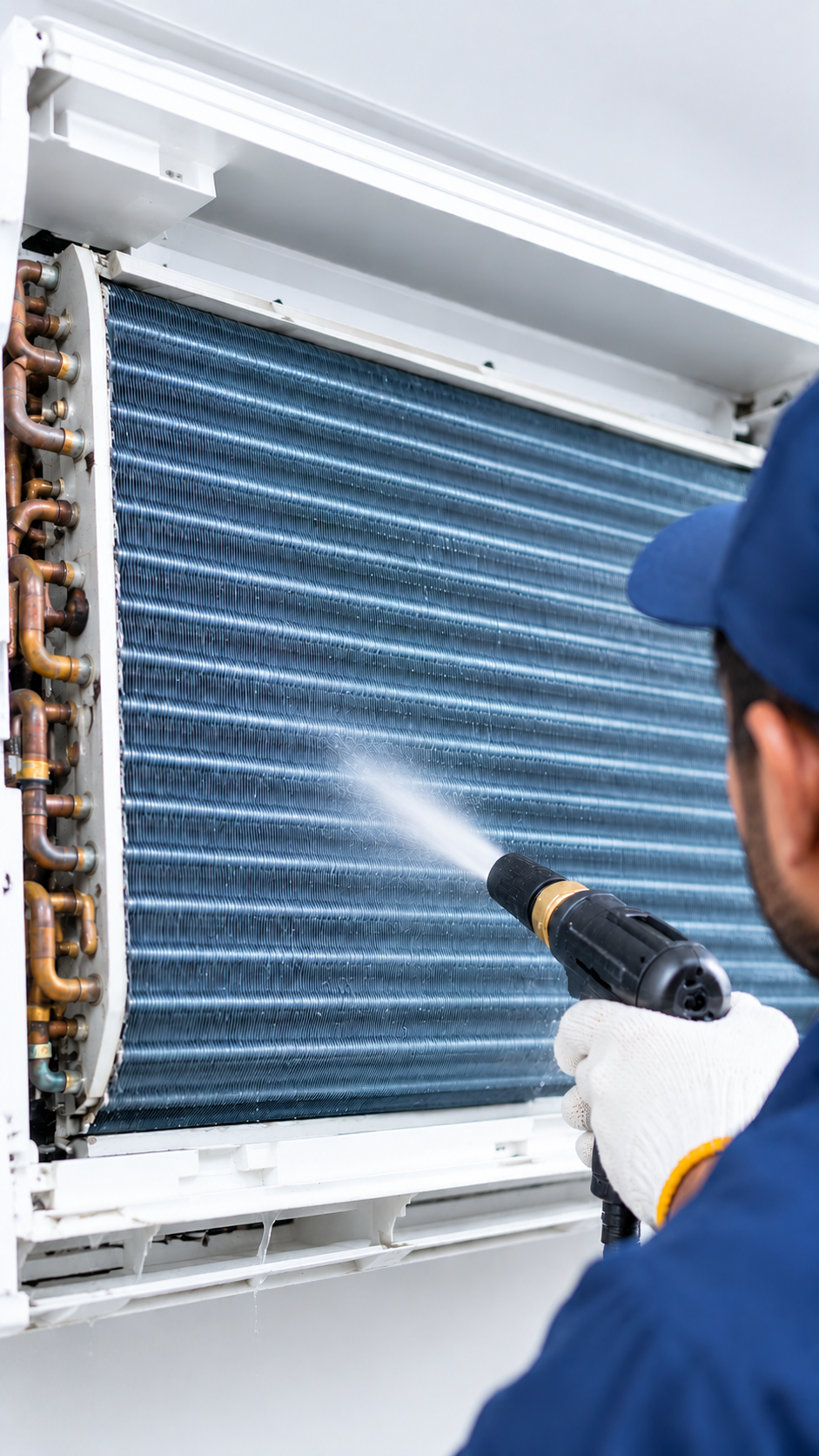 Indoor Cooling Coil Deep Jet Cleaning - Post-service condition